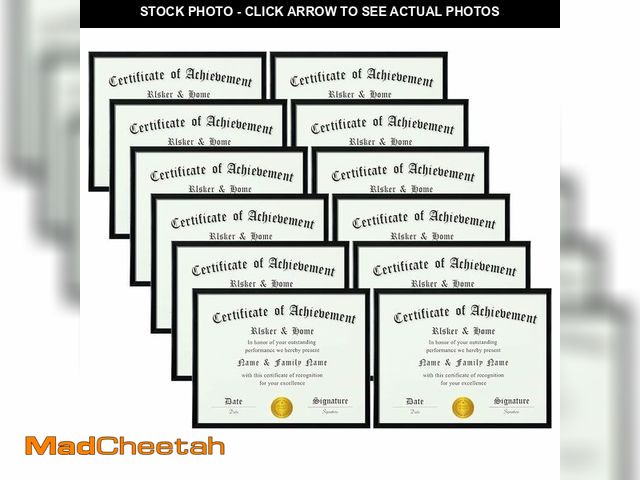 Lot 74-13568655 - ELSKER&amp;HOME 11 x 14 Frame Black 12 Pack, Certificate Award Document Diploma Frame Multi Pack, 11...