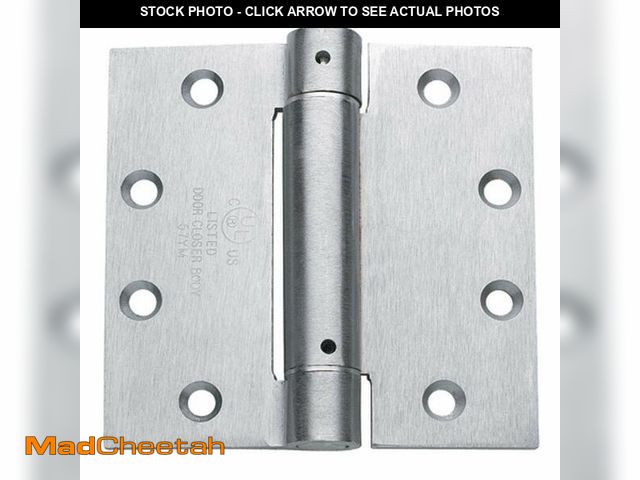 Lot 74-13950560 - Hinge Outlet 4.5 Inch Square Spring Hinges Ã¢â¬â Commercial Grade, Adjustable Self-Closing Door H...