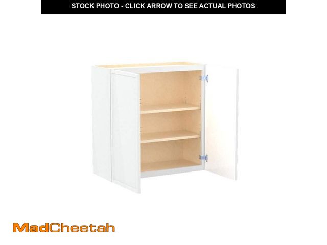 Lot 74-12771231 - Home Decorators Collection Franklin 30 in. W x 12 in. D x 30 in. H Assembled Plywood Wall Kitchen Ca...