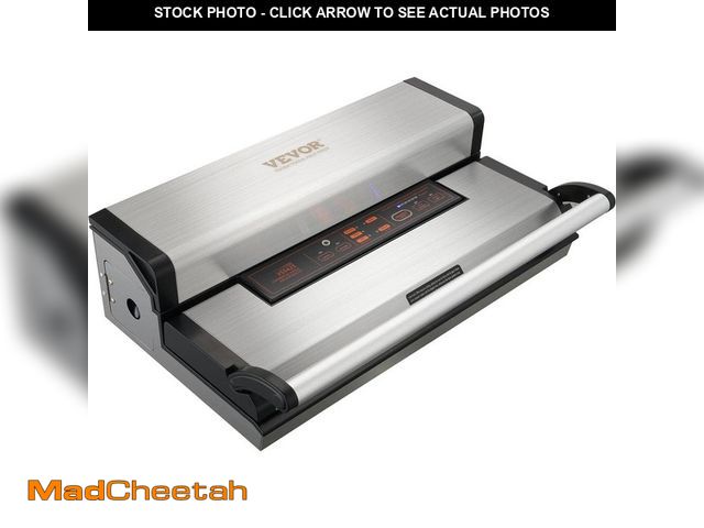 Lot 74-13561234 - VEVOR Vacuum Sealer Machine 95Kpa 350W Food Vacuum Sealer with Seal Bag,External Hose and Built-in C...