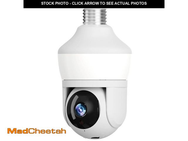 Lot 74-12856539 - *DIRTY/CAMERA ONLY* Motion Detecting 360-Degree Indoor/Outdoor Wi-Fi Home Security Camera with Light...