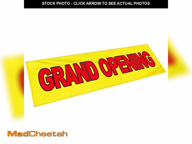 Lot 74-12711753 - Fanfanwin 3 X10 ft Polyester Grand Opening Banner with Metal Grommets Grand Opening Decoration Sign ...