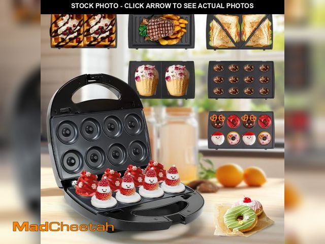 Lot 74-11545721 - 6 in 1 Sandwich Maker, Waffle Maker with Removable Plates, Dual-Sided Heating Non-Stick Plates, Perf...