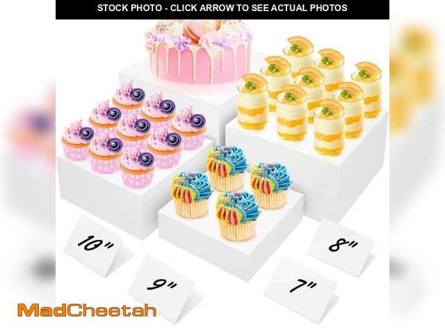 Lot 74-14204902 - 10Ã¢â¬Â Large Buffet Risers with Mini Signs, Table Risers, Buffet Risers and Stands, Acrylic Cube ...