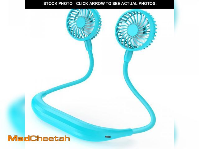 Lot 74-12219742 - Portable Neck Fan, 2600mAh Battery Operated, Ultra Quiet Hands Free USB Fan with 3 Speeds, Strong Wi...
