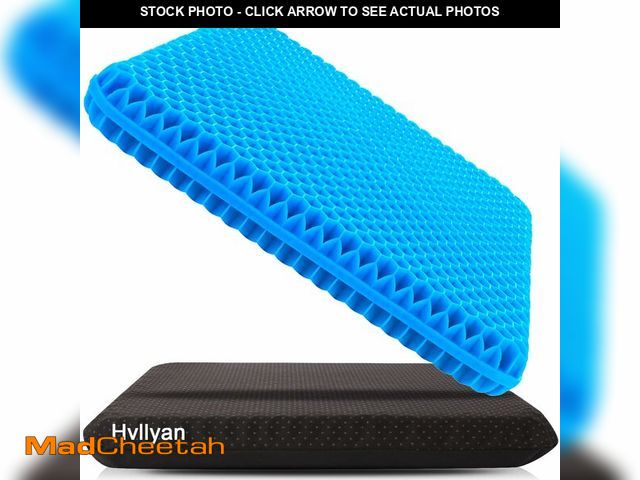 Lot 74-14148649 - Hvllyan Gel Seat Cushion for Long Sitting (Thick &amp; Extra Large), Gel Cushion for Wheelchair Soft...