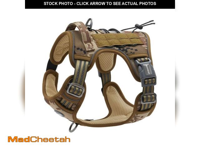 Lot 74-12303571 - AUROTH Tactical Dog Harness for Small Medium Dogs No Pull Adjustable Pet Harness Reflective K9 Worki...
