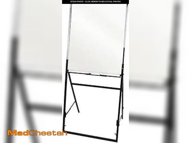 Lot 74-12137954 - Quartet Futura Easel, Whiteboard/Flipchart, 26 x 35 Inches, Black Frame (351900) - UNUSED