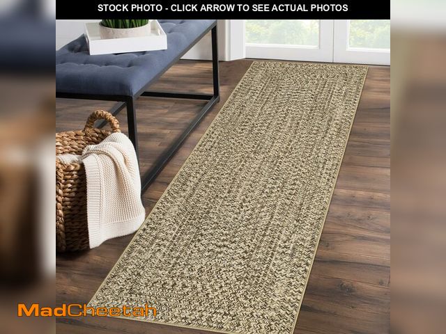 Lot 74-14301762 - ROYHOME Runner Rug 2x10 Print Braided Hallway Runner Washable Area Rug, Stain Resistant Non-Slip Far...