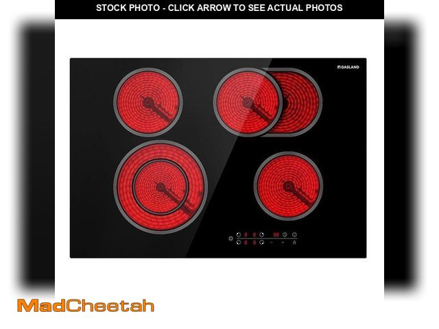 Lot 74-13771324 - GASLAND 30 in. Smooth Radiant Electric Cooktop with 4-Elements include Dual Zone Element in Black - ...