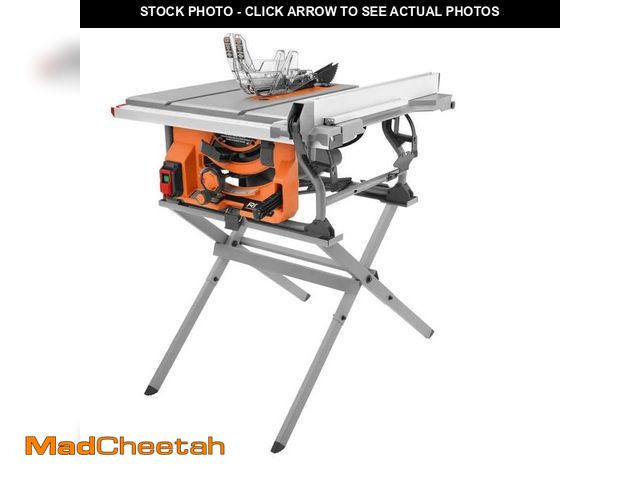 Lot 74-13665214 - RIDGID 15 Amp 10 in. Portable Corded Jobsite Table Saw with Folding Stand - UNUSED