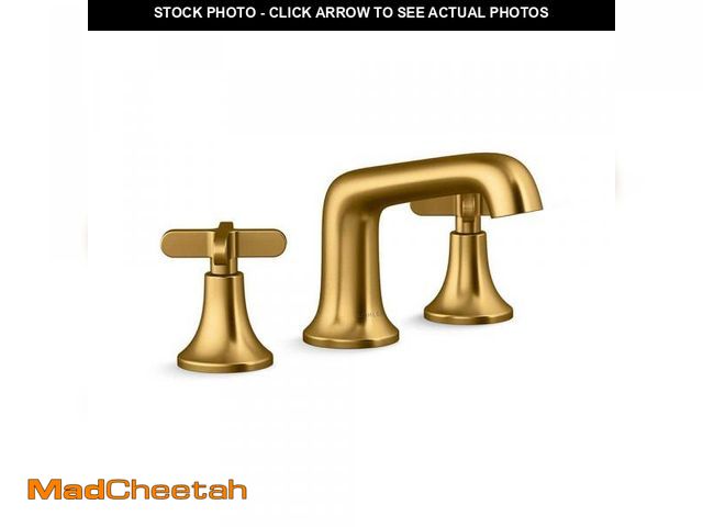 Lot 74-12091922 - KOHLER Setra 8 in. Widespread Double Handle Bathroom Faucet in Vibrant Moderne Brushed Brass Gold - ...