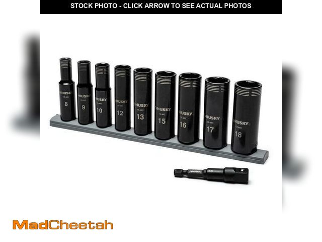 Lot 74-12835249 - Husky 3/8 In. Drive Thin Wall Deep Impact Socket Set MM (10-Piece) - UNUSED