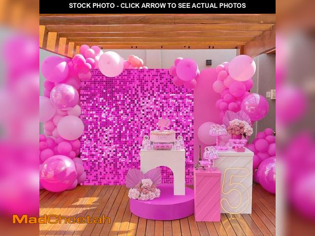 Lot 74-12398260 - Photo Backdrop Shimmer Wall Backdrop Hot Pink Sequin Wall Backdrop for Bridal Shower Party Birthday ...