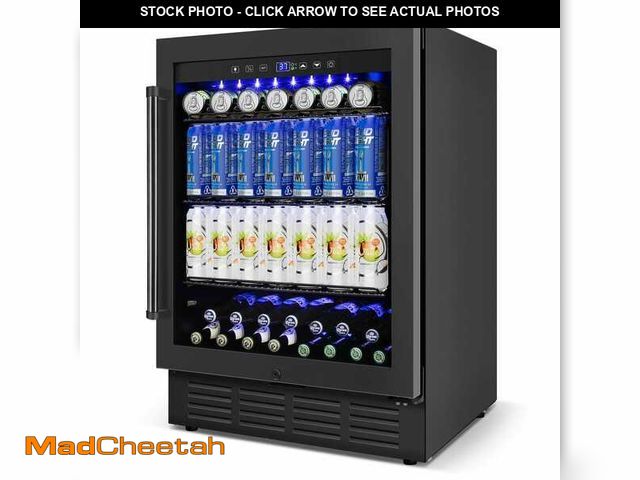 Lot 74-14306272 - Hooure 23.4 in. Built-in/Freestanding Outdoor Beverage Center in Stainless Steel with Childproof Loc...