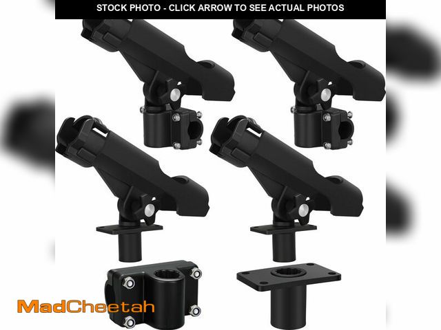 Lot 74-14385846 - Threlaco Fishing Rod Holder for Boat Adjustable Rod Racks with Side Mount Bulk Swivel Pole Holders f...