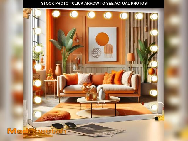 Lot 74-12161272 - FENCHILIN Vanity Mirror with Light and RGB Backlit 32.0''L x 39.4''W Lighted Hollywood Makeup Mirror...
