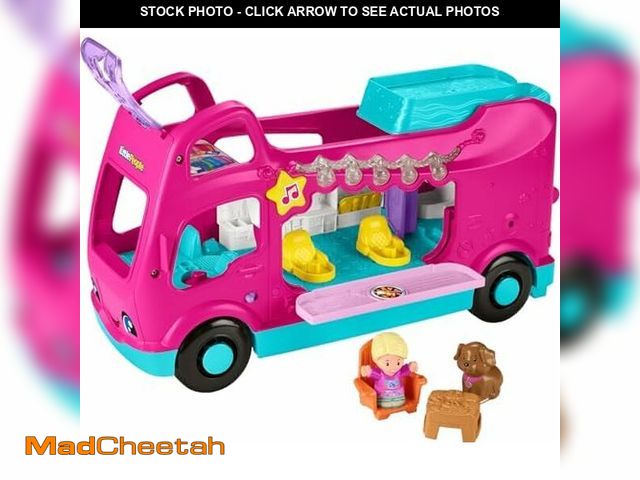 Lot 74-12633008 - Fisher-Price Little People Toddler Toy Barbie Dreamcamper RV Playset with Music Lights &amp; Figures...