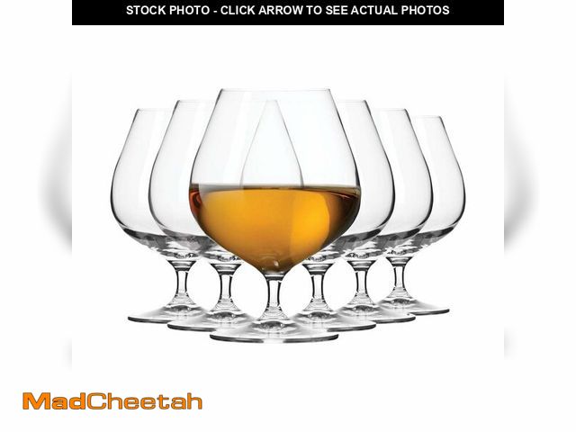Lot 74-12713841 - Krosno Brandy Cognac Snifter Glasses, Set of 6, 18.6 oz, Harmony Collection, Ideal for Spirit Sippin...