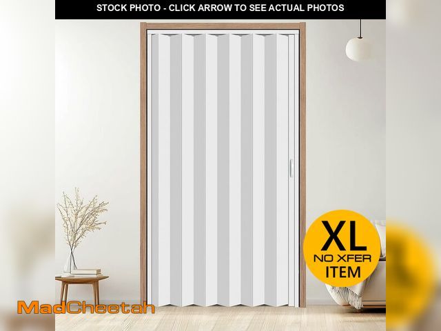Lot 74-12688891 - CCBOYSHARDWARE 48X80in PVC Accordion Door Interior,Sliding Folding Doors with Lock,Divider Door with...