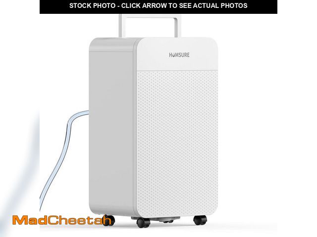 Lot 74-13001661 - Edendirect 42 pt. 4,000 sq. ft. Dehumidifier in. White with Drain Hose, Large Bucket, Child Lock, Lo...