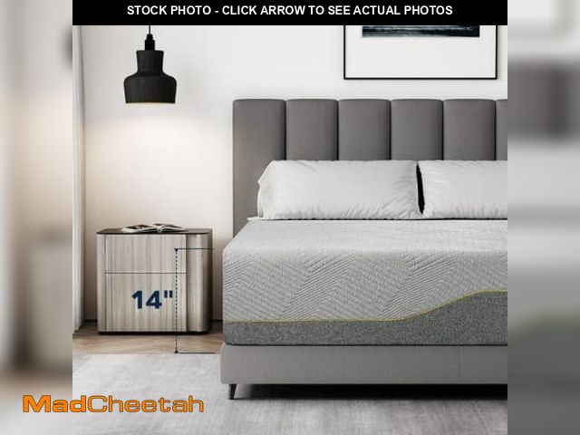 Lot 74-12474061 - MLILY Ego Grey 14 Inch King Size Mattress  Cooling Gel Memory Foam Mattress in a Box  Medium - UNUSE...