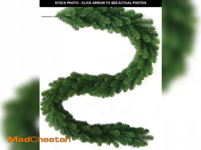 Lot 74-12365698 - 9-Foot Christmas Garland with 240 Lifelike Tips, Classic Northern Spruce Pine, Indoor/Outdoor Holida...