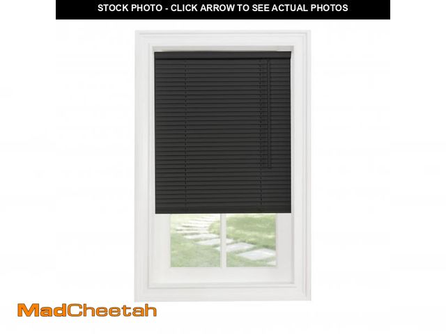Lot 74-12515413 - Sunshine Cordless 1" Light Filtering Mini Blind 23x72 - Black - UNUSED