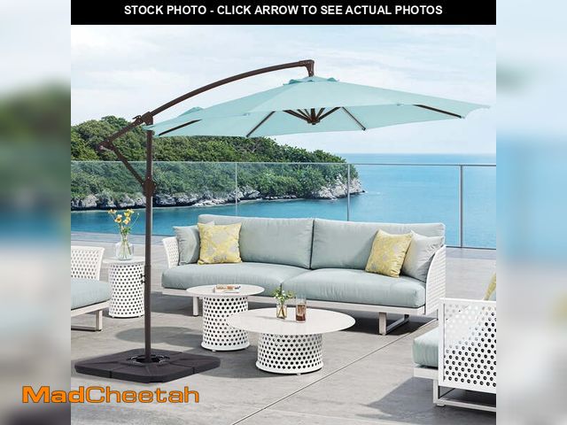 Lot 74-14586162 - FUNDAZE 10ft Patio Umbrella, Hanging Cantilever Offset Outdoor Umbrella with Tilting for Deck Backya...