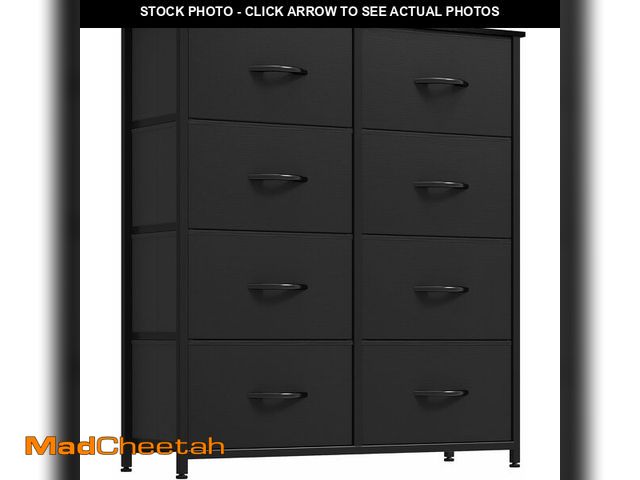 Lot 74-12829371 - YITAHOME Fabric Dresser with 8 Drawers, Tall Dresser with Fabric Bins, Storage Tower Unit, Chest of ...