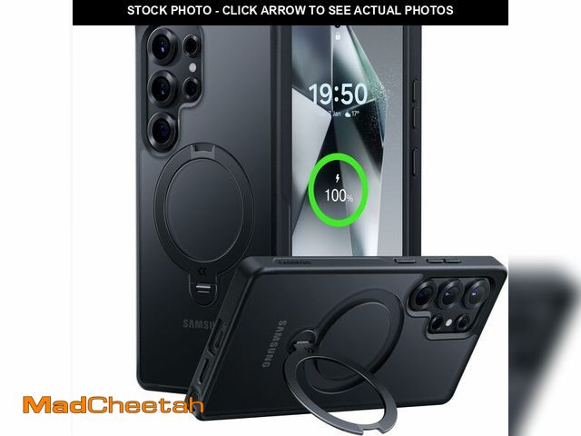Lot 74-14424549 - CASEKOO Black for Samsung Galaxy S25 Ultra Case with 360 Spin Magnetic Stand [Fit for MagSafe] [18FT...