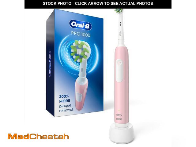 Lot 74-12704396 - Oral-B Pro 1000 Rechargeable Electric Toothbrush, Pink - UNUSED