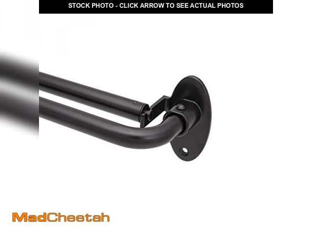 Lot 74-12141062 - Eclipse Clinton Black Out Curtain Rod, 5/8 Inch Double Bar Wrap Around Adjustable Rod, For Windows 2...