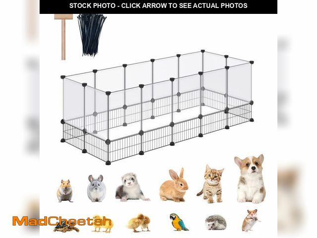 Lot 74-13800473 - DINMO Rabbit Playpen, Guinea Pig Cages, Hamster Cages, Iron Net Bottom Design for Small Animal, Bunn...