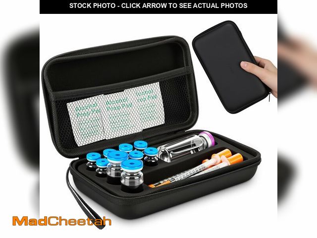 Lot 74-13964663 - Qunclay Peptide Case for Fridge, Bac Water Glp1 3 ml Vial Storage Insulin Vial Holder Room for Syrin...