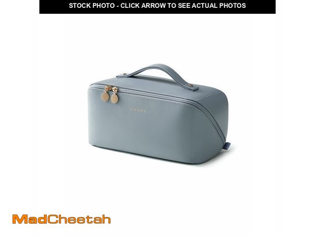 Lot 74-13542458 - EACHY Travel Makeup Bag,Large Capacity Cosmetic Bags for Women,Portable Pouch Open Flat Toiletry Bag...