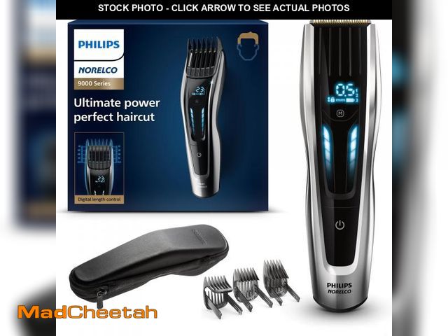 Lot 74-11555193 - Philips Norelco Hair Clipper 9000 Series, Hair Trimmer, Auto Turbo, Dual Cut Technology, Motorized C...