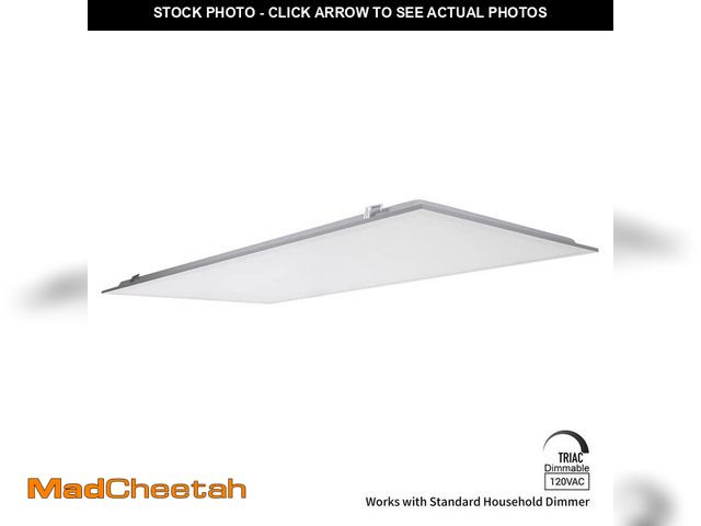 Lot 74-12774413 - Commercial Electric 1-Pack 2 ft. x 4 ft. LED Flat Panel 40K 4500 Lumens Standard Dimming - UNUSED