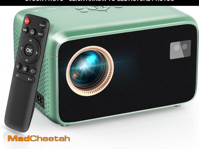 Lot 74-11546686 - Auto Focus 4K Projector with WiFi and Bluetooth, TMY Portable Projector with Zoom Function, Movie Pr...