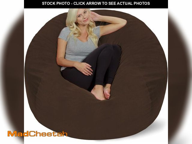 Lot 74-13582221 - Chill Sack 5' Bean Bag Chair Cover Only - Soft Microfiber Replacement Cover for Giant Pouf, Cozy Fur...
