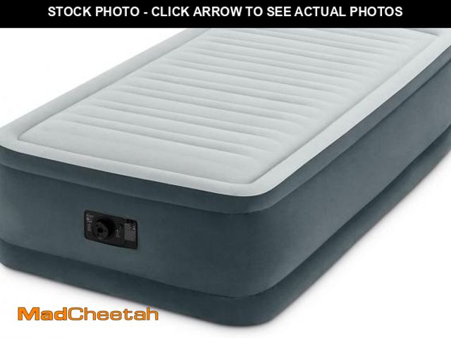 Lot 74-12154865 - Intex 20  Twin Dura-Beam Deluxe Raised Air Bed Mattress with Built-in Pump - UNUSED