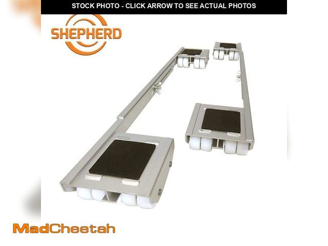 Lot 74-12691787 - Shepherd 18-1/4 - 28 in. Aluminum Steel Appliance Rollers (2-Pack) - UNUSED