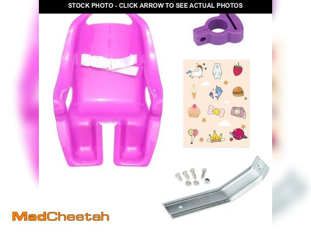 Lot 74-13960840 - Glerc Doll Bicycle Seat with Stickers, Cute Seat for Dolls and Plush Toys, Princess Style Girls Bike...