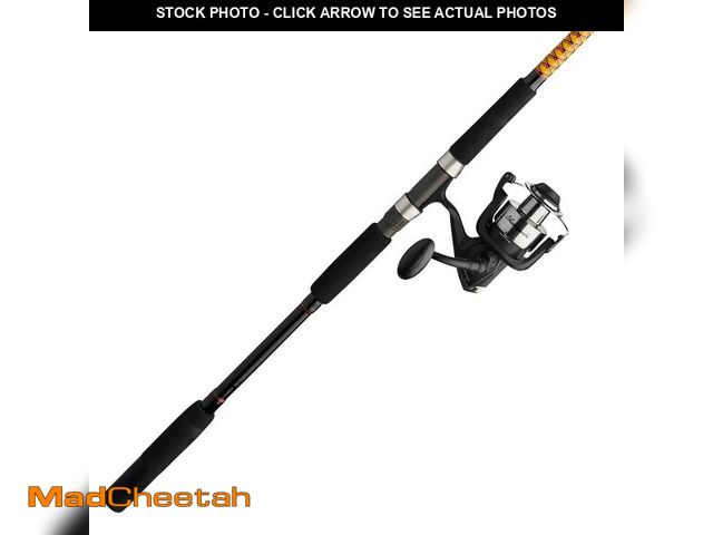 Lot 74-12564169 - Ugly Stik Bigwater Spinning Reel and Fishing Rod Combo, Black/Red/Yellow - UNUSED