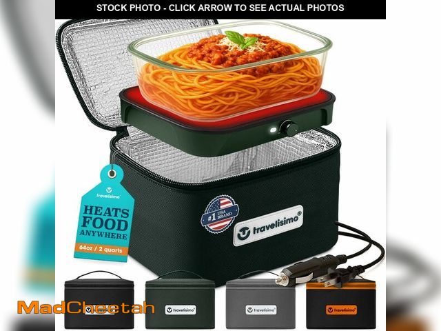Lot 74-12706704 - TRAVELISIMO Portable Oven, Electric Lunch Box - 12V/24V/110V Food Warmer Lunch Box 3-in-1 Portable M...