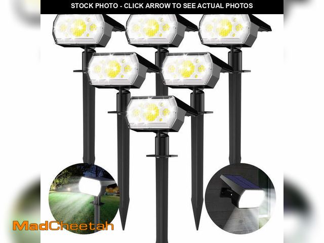 Lot 74-12778623 - DAYBETTER Solar Lights Outdoor, IP65 Waterproof 64LEDs Solar Spot Lights with 3 Modes for Garden Yar...