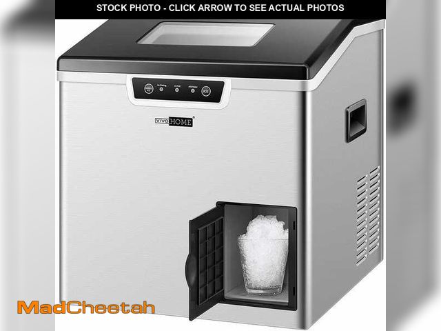 Lot 74-13561249 - VIVOHOME Electric 44 lbs./Day 2-in-1 Portable Square Ice Maker and Shaver Machine in Silver - UNUSED