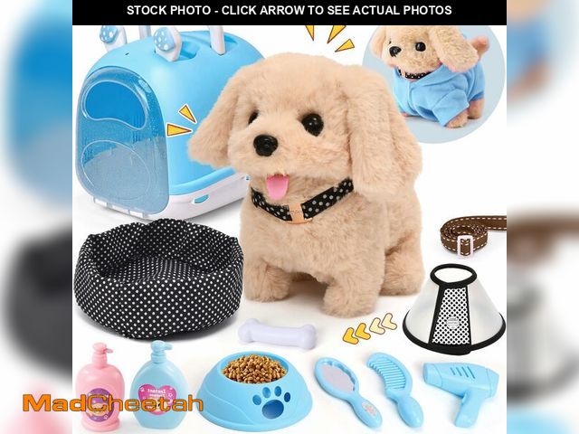 Lot 74-13948564 - Cleboen 14pcs Robot Dog Toys for Kids Girls Boys 3-6, Realistic Electronic Interactive Plush Toy Dog...