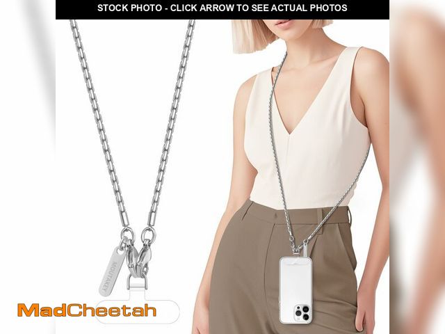 Lot 74-14429584 - MOUTAKEY Metal Cell Phone chain Crossbody Phone lanyard with 2 Tether Tabs Detachable iPhone Chain C...