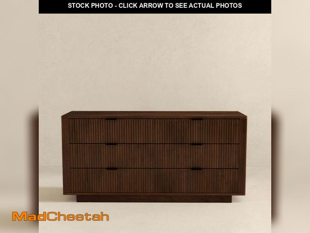 Lot 74-12781504 - 6 Drawer Wooden Sideboard, Brown - UNUSED